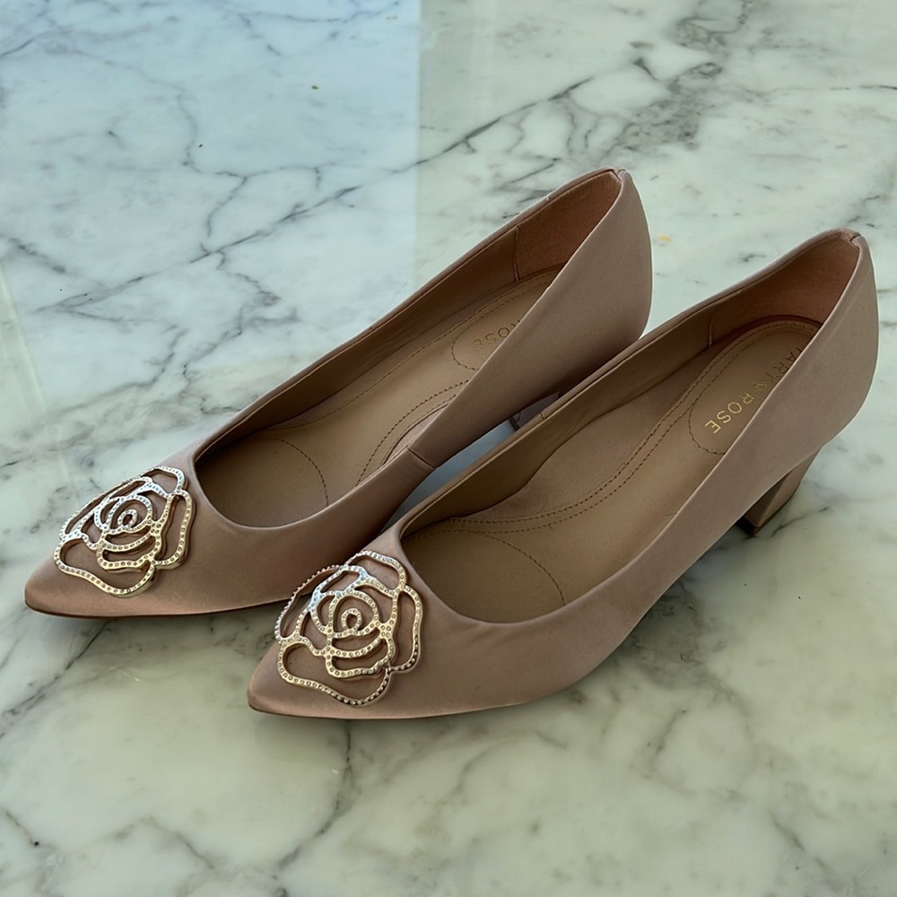 Taryn Rose Maci Crystal Satin Pumps